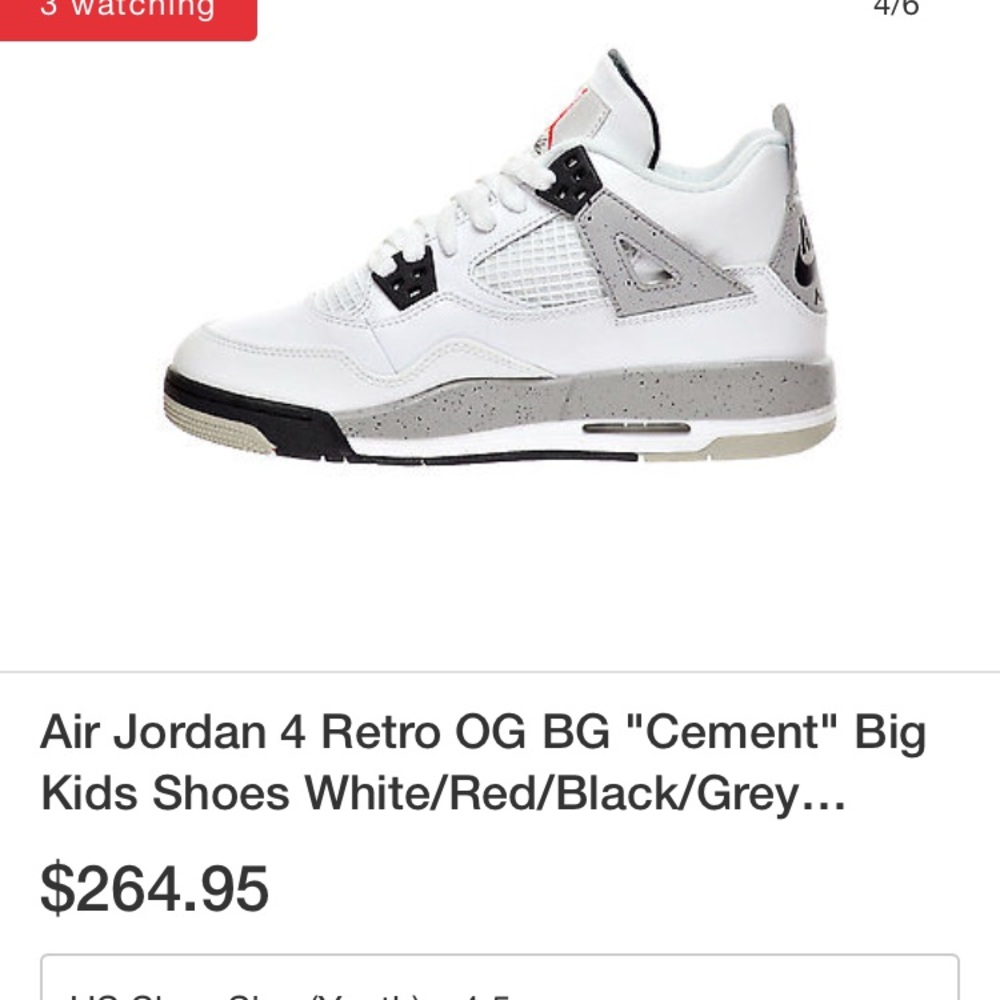 Retro Jordan 4 size 3.5y women’s 5.5